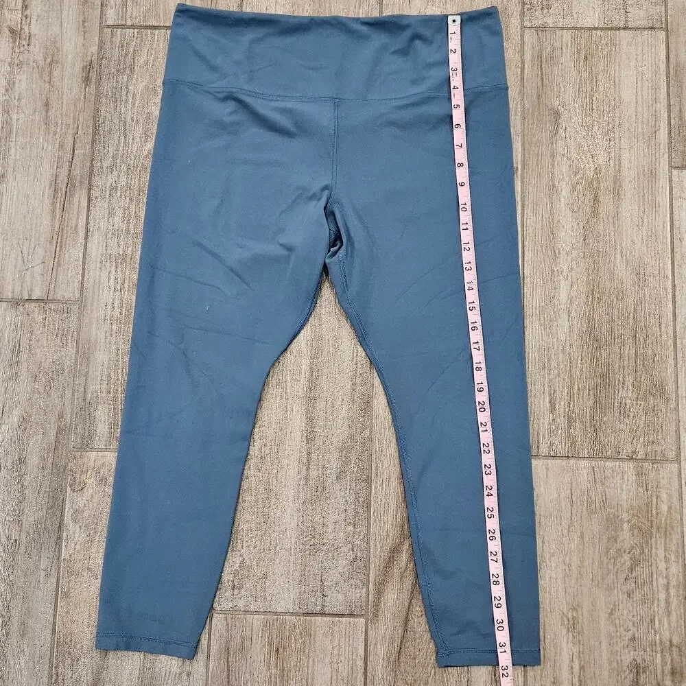 Athleta Tea‎ Dye 7/8 Tight Leggings Womens Size XL Blue High Rise Activewear Gym